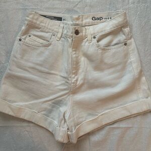 Gap Women's White High Rise Denim Shorts